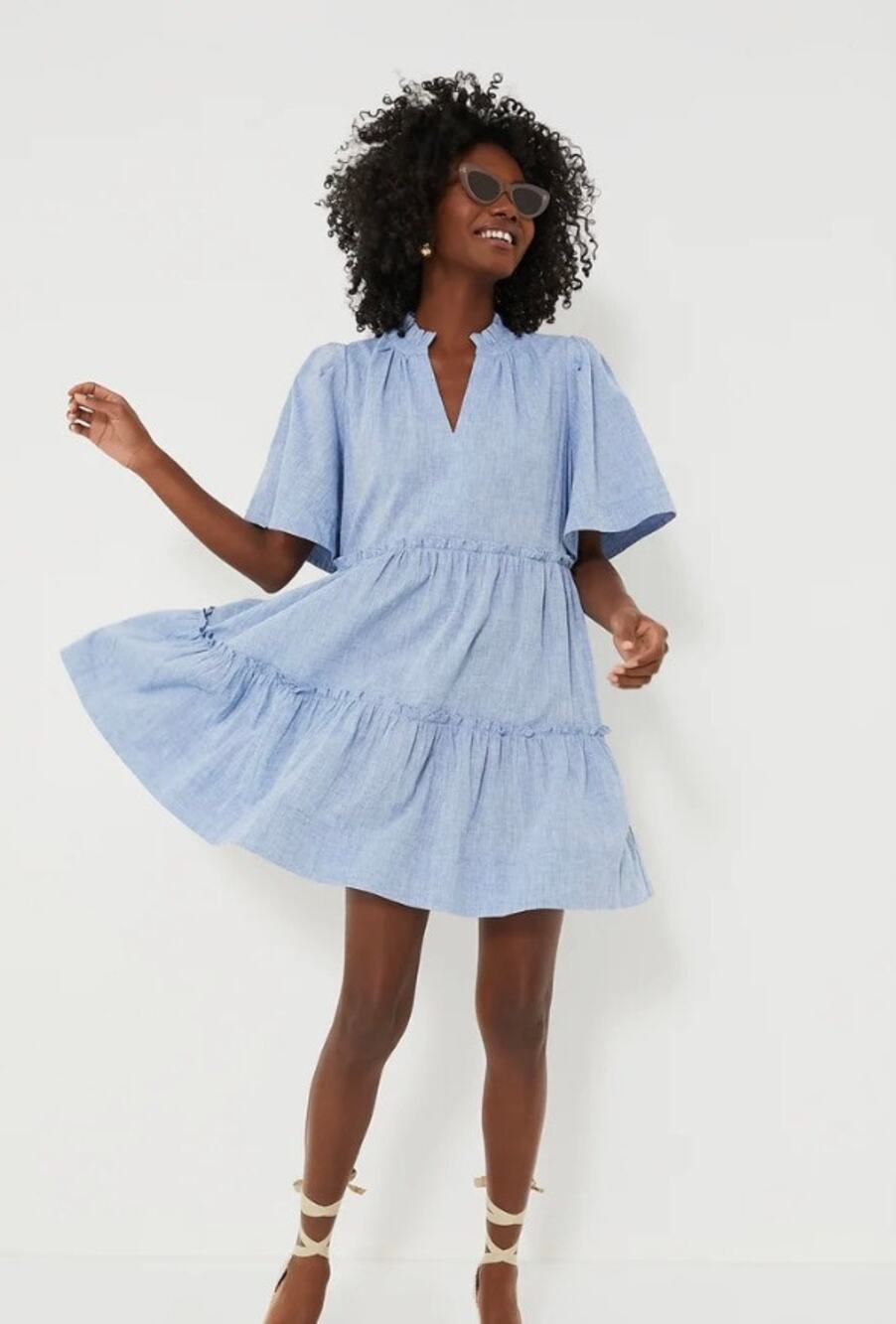 Tuckernuck Chambray Crawford Mini Dress Sz. M